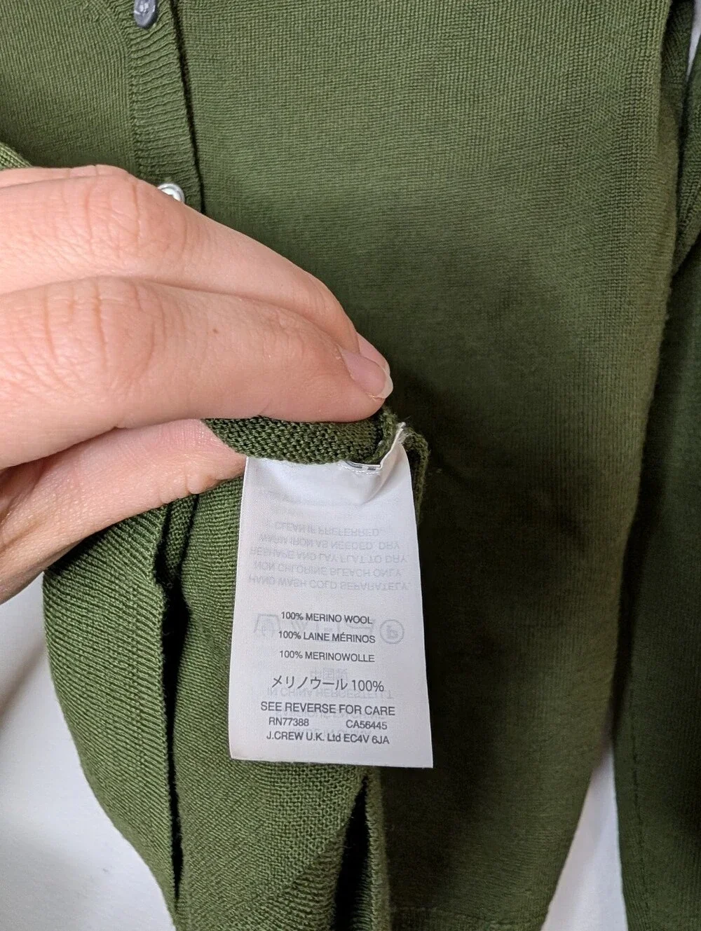 J. Crew 100% Merino Wool Cardigan